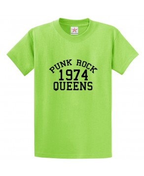 Punk Rock 1974 Queens Classic Unisex Kids and Adults T-Shirt for Music Fans